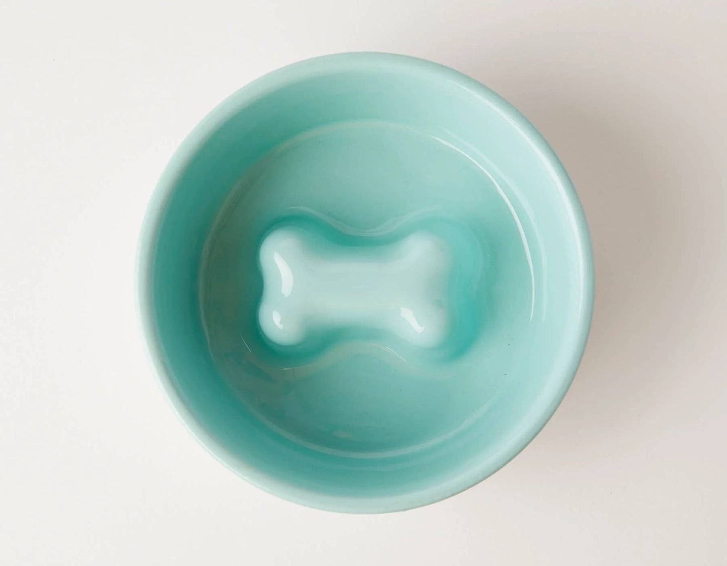 Jax & Bones Bone Slow Feeder Bowl Teal Small