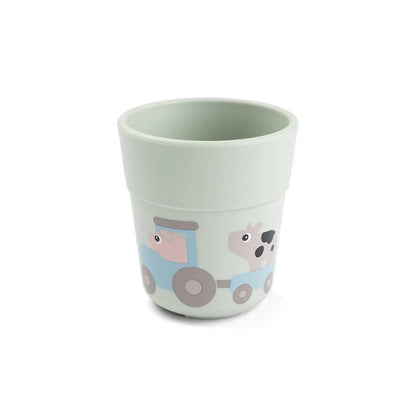 Done by Deer Foodie Dinner Set w/suction - Tiny Farm Green