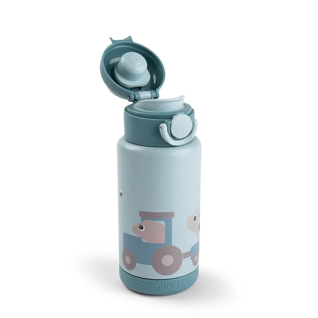 Done by Deer Insulated Bottle - Tiny Farm Blue
