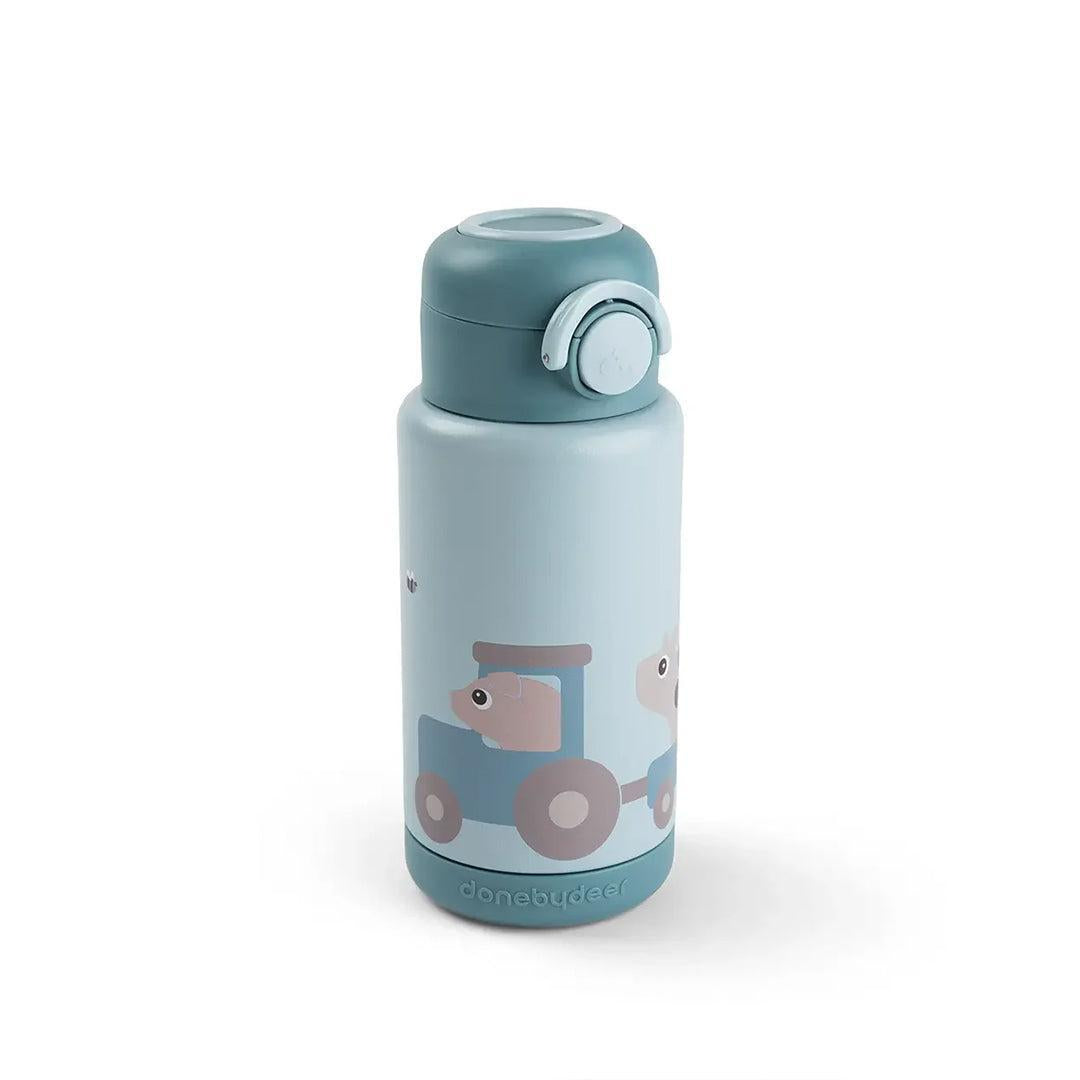 Done by Deer Insulated Bottle - Tiny Farm Blue