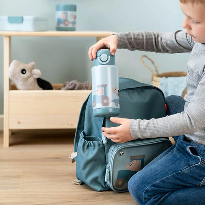 Done by Deer Insulated Bottle - Tiny Farm Blue