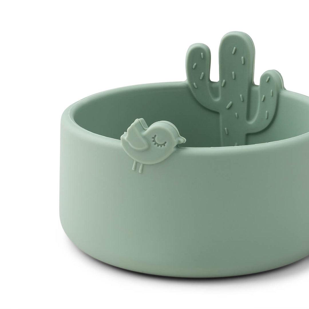 Done by Deer Silicone Bowl Set 2 Pieces - Sand/Green - Lalee