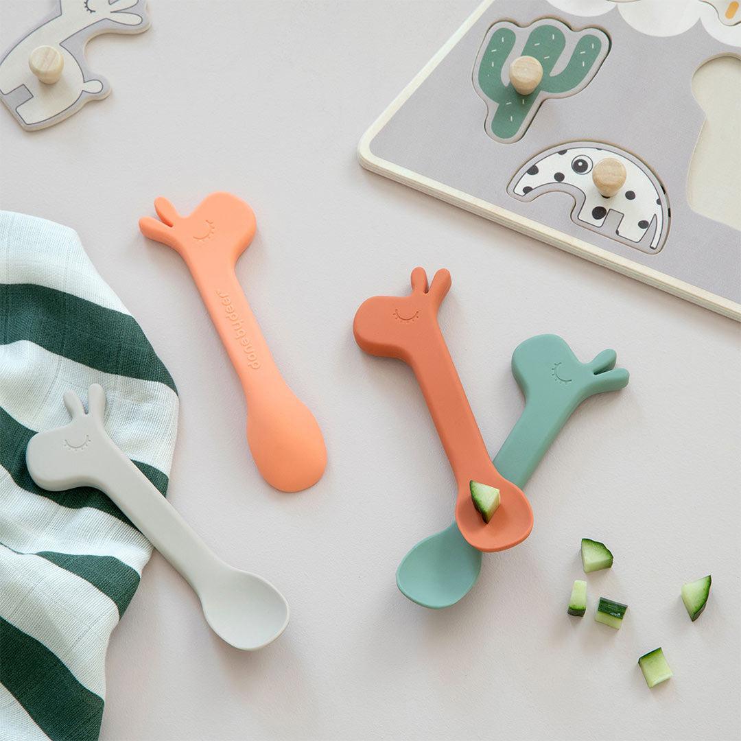 Done by Deer Silicone Spoon - 2 Pack - Green - Lalee