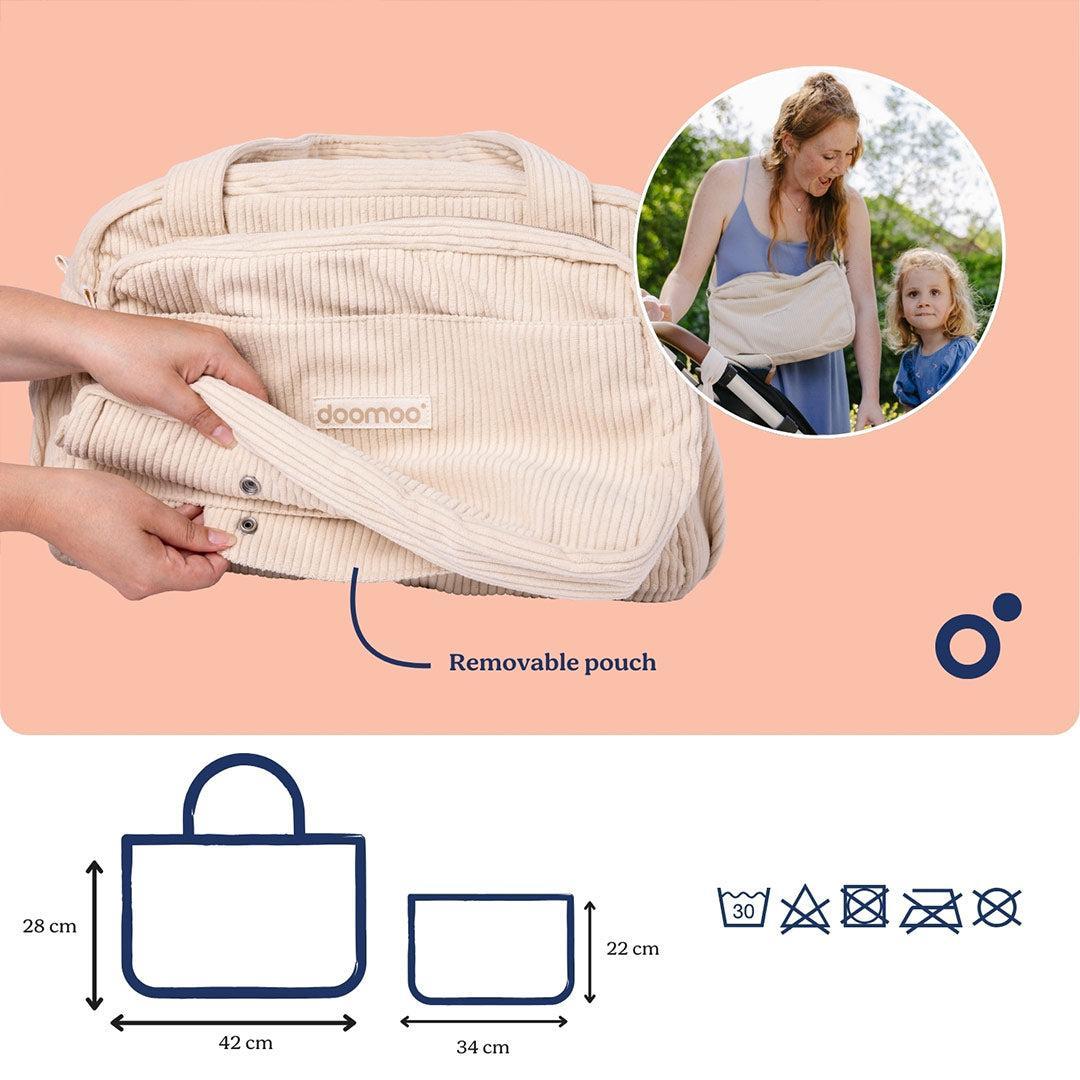Doomoo Changing Bag - Fluffy Corduroy Beige