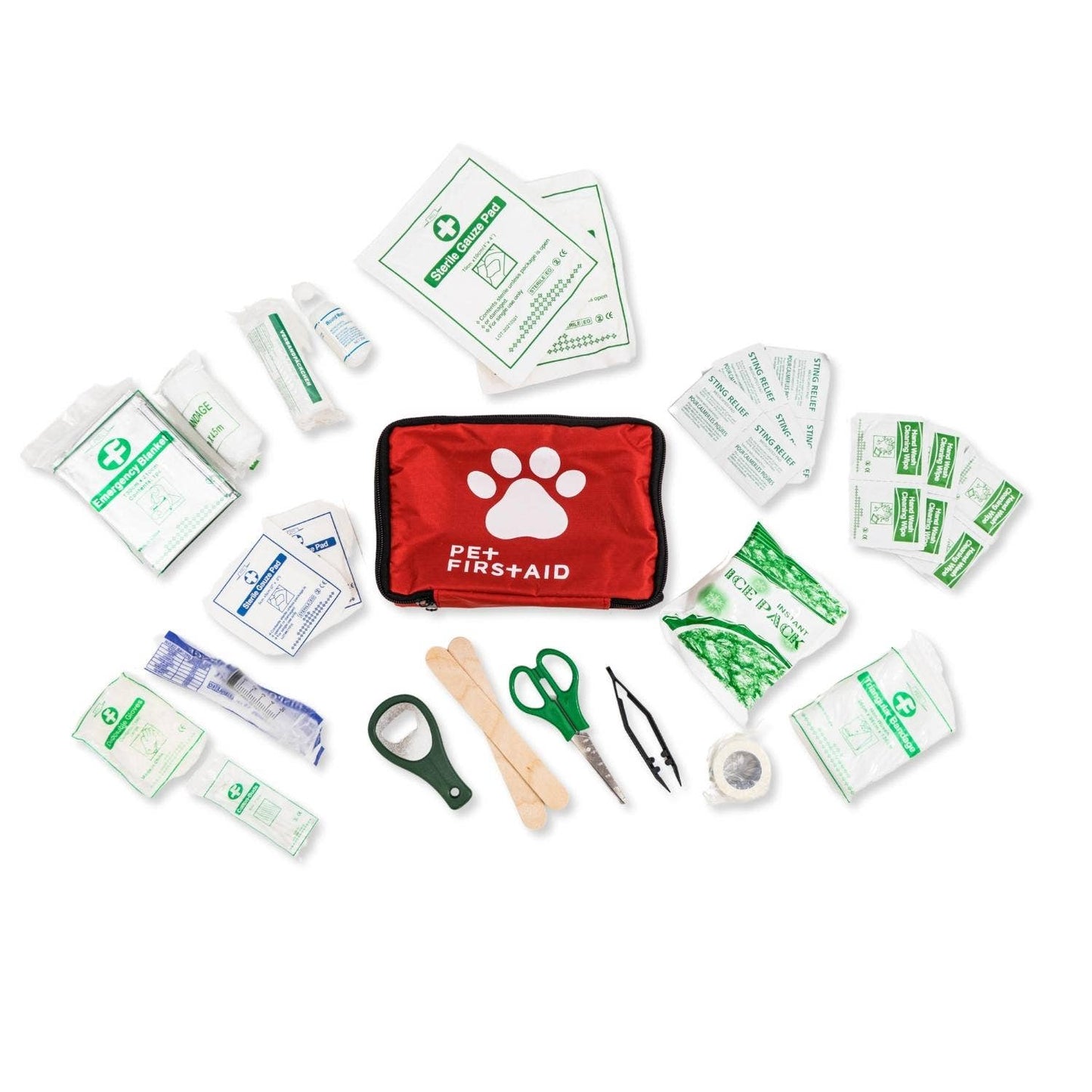 Jojo Modern Pets - Comprehensive 40-Pc Pet First Aid Kit for Travel & Safety