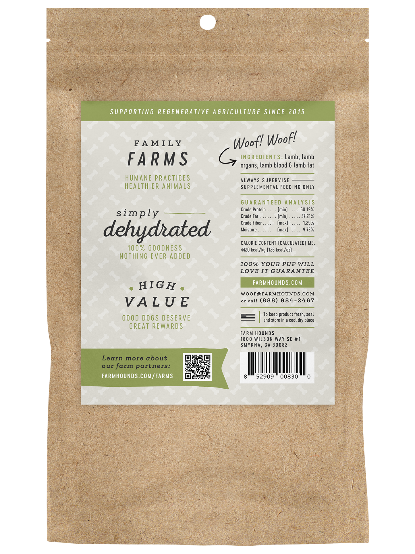 Farm Hounds - Lamb Trainer - All-Natural Dog Treats - 3.5oz (SEASONAL)