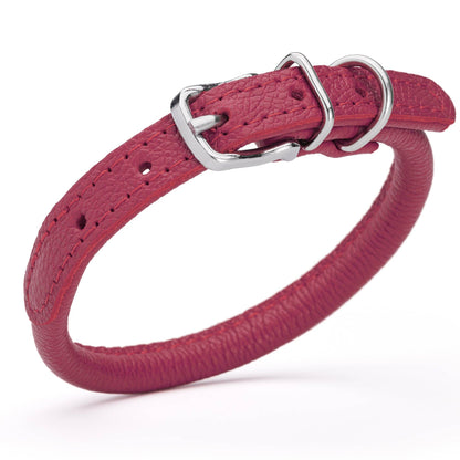 Dogline - Soft Leather Round Collar