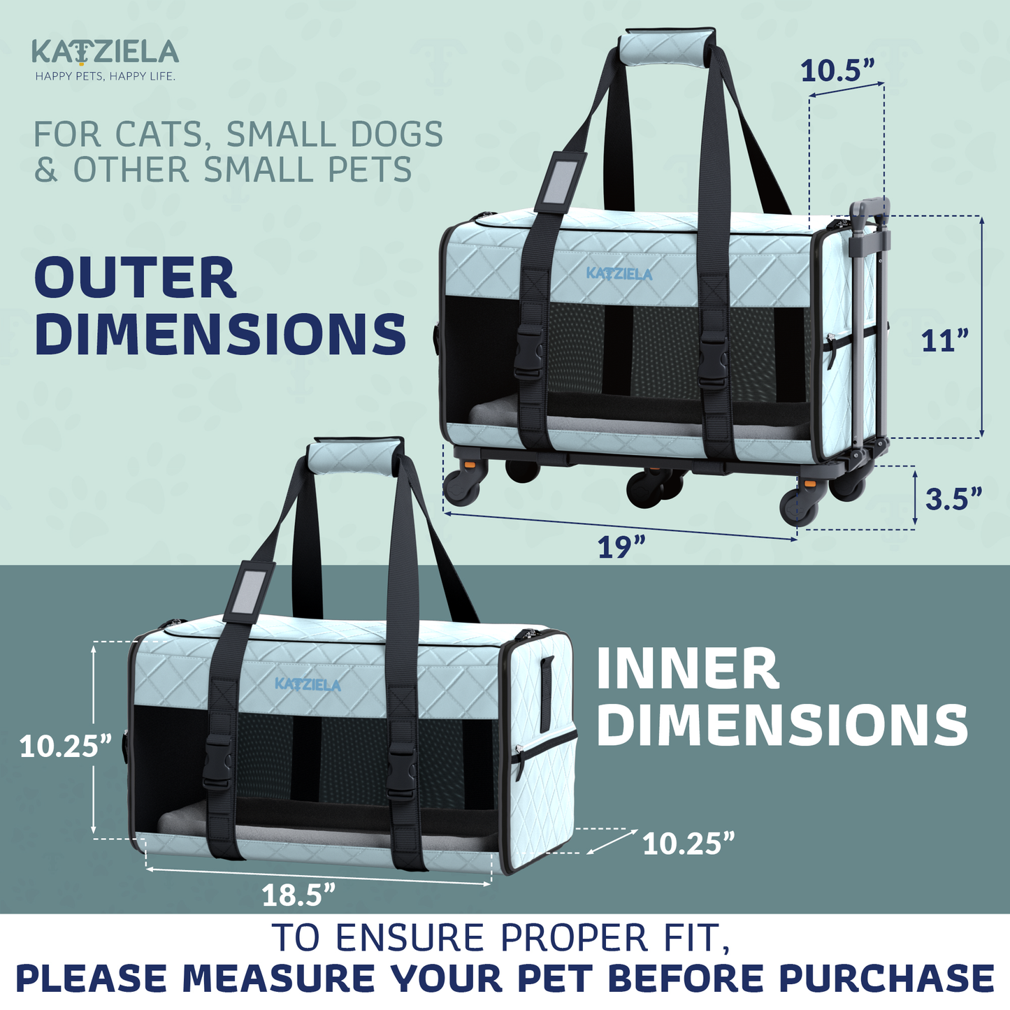 Katziela - Katziela® Quilted Chariot PRO Pet Carrier