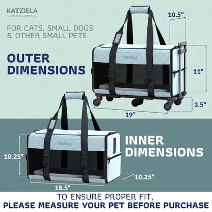 Katziela - Katziela® Quilted Chariot PRO Pet Carrier