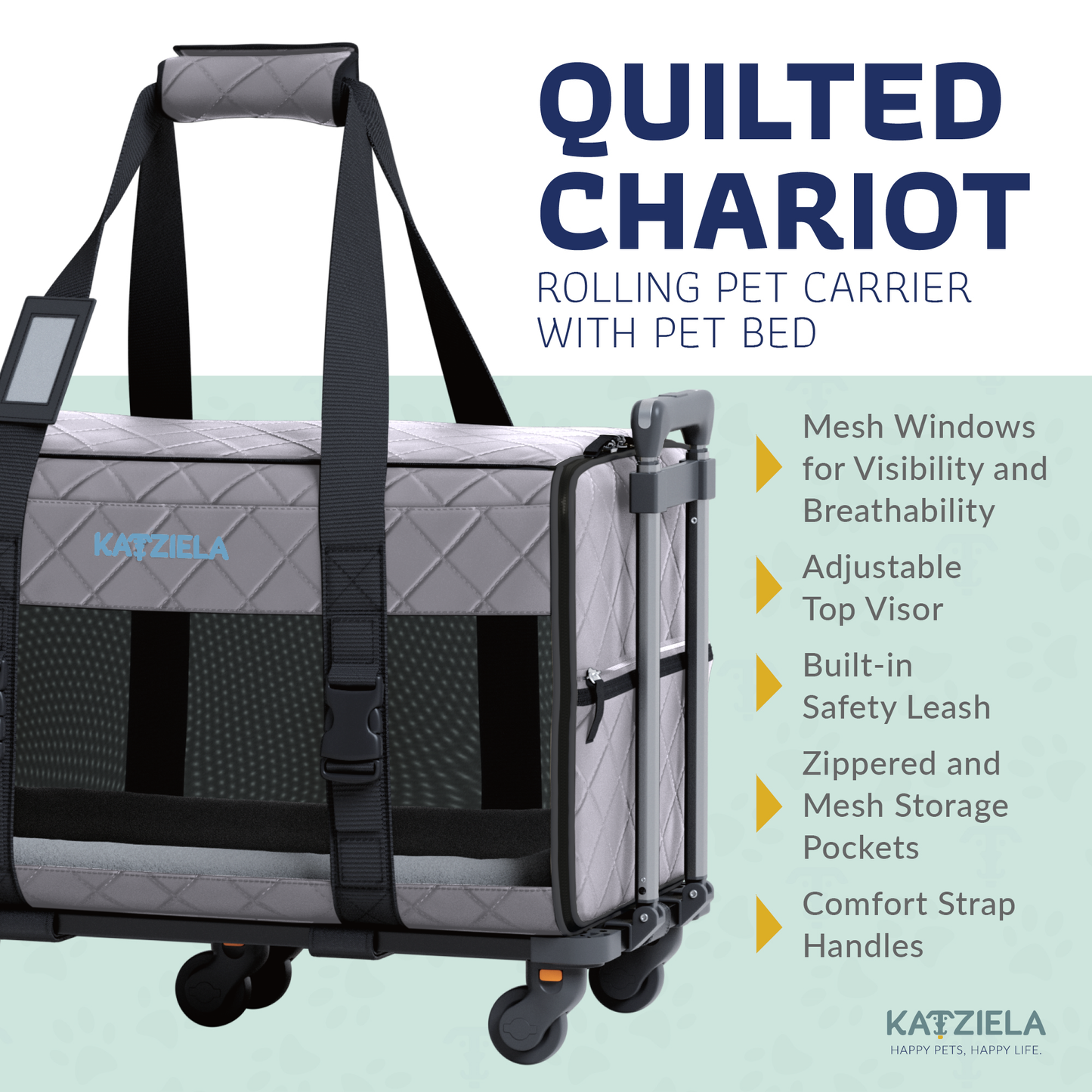 Katziela - Katziela® Quilted Chariot PRO Pet Carrier