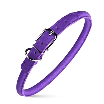 Dogline - Soft Leather Round Collar