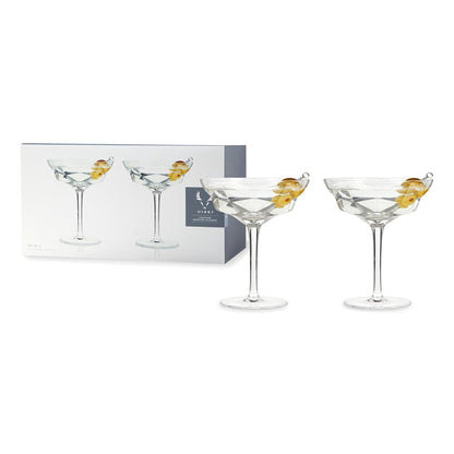 Viski Faceted Martini Glasses