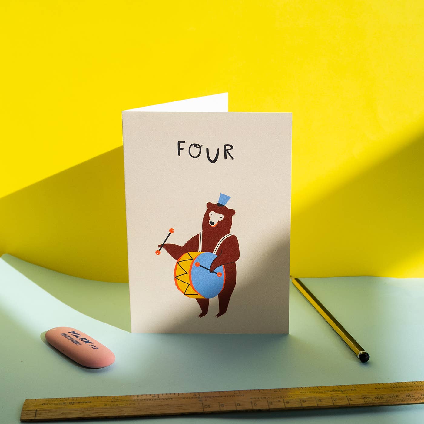 4th Birthday Card – Circus Bear