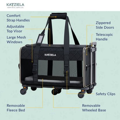 Katziela - Katziela® Quilted Chariot PRO Pet Carrier
