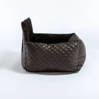 Nandog Pet Gear Florida Authorized Reseller - NANDOG Car Seat Quilted Vegan Leather BLACK