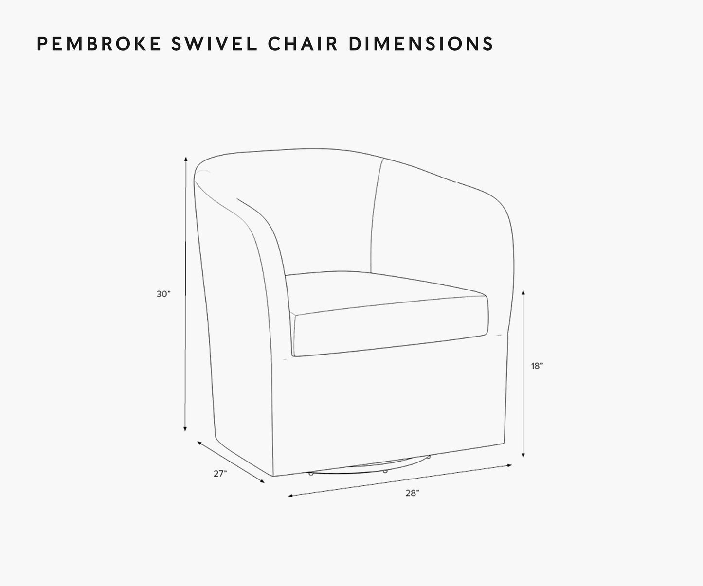 Pembroke Swivel Chair - Hawthorne