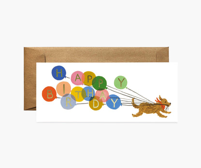 Birthday Balloon Money Holder Birthday Card - Single Card
