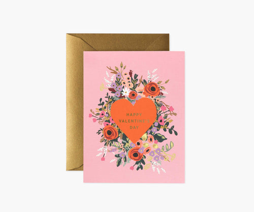 Blooming Heart Valentine Valentine's Day Card - Single Card