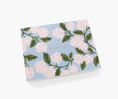 Hydrangea Thank You Card - Single Card