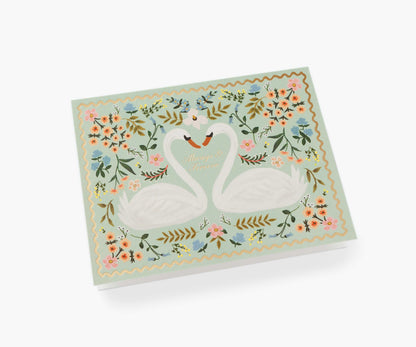 Always & Forever Swans Wedding Card - Single Card