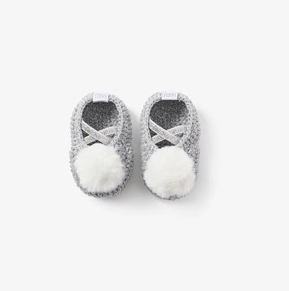 POM METALLIC HAND CROCHETED BABY BOOTIES