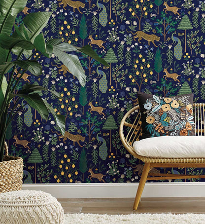 Menagerie Peel & Stick Wallpaper - Navy