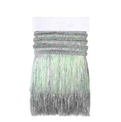 Silver Iridescent Tinsel Fringe Garland