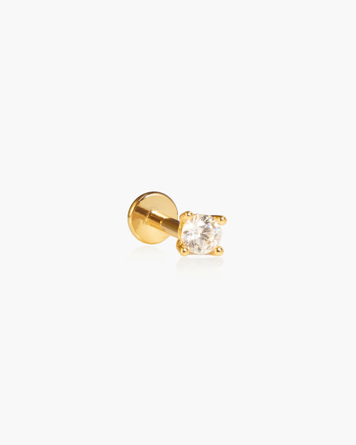 Single Shining Flat Back Helix Earring