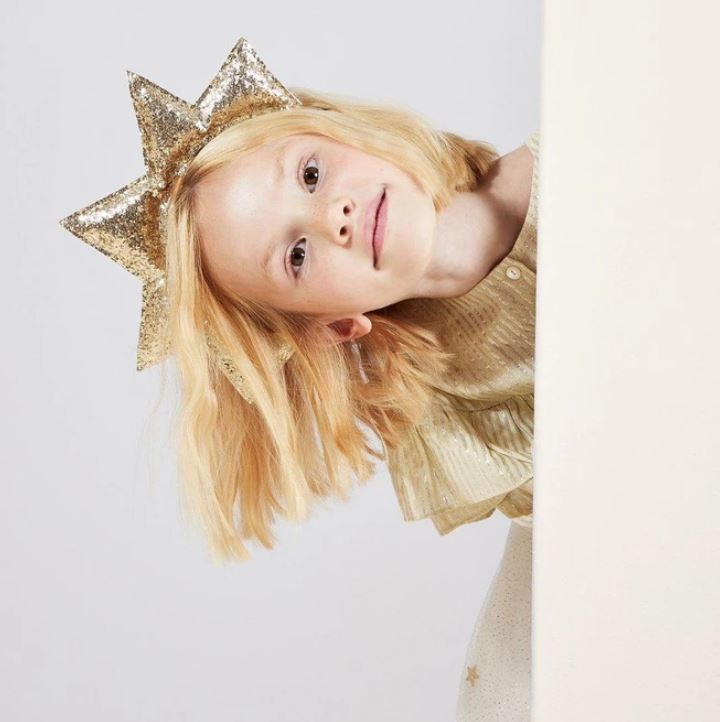 Gold Puffy Star Headband