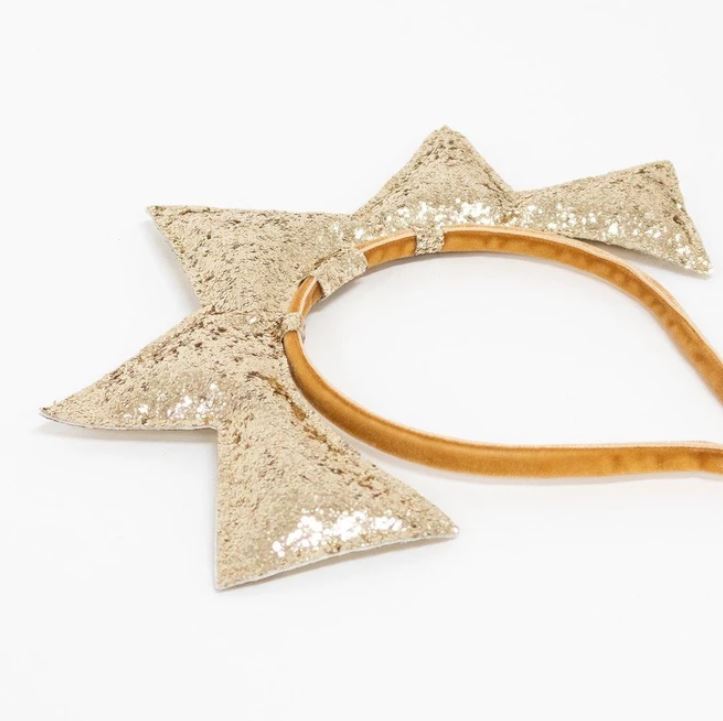 Gold Puffy Star Headband