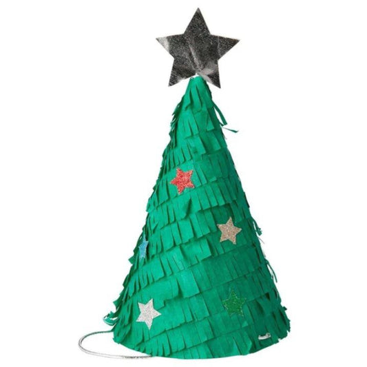 Fringed Christmas Tree Party Hats