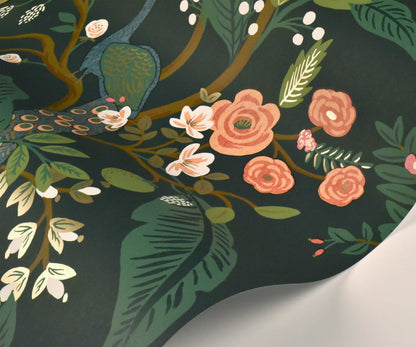 Peacock Wallpaper Sample - Emerald