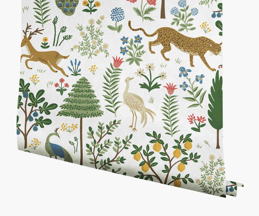 Menagerie Wallpaper - White