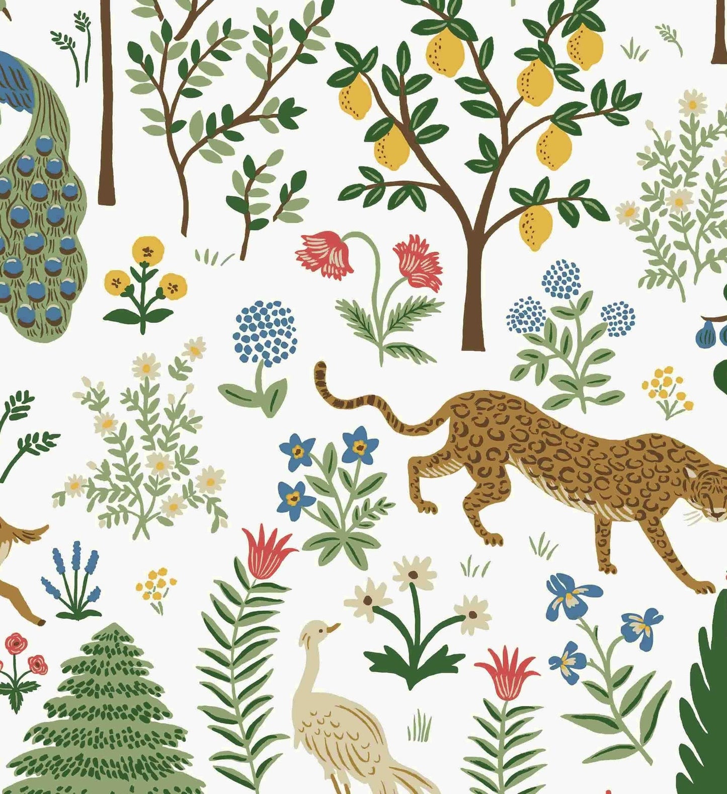 Menagerie Wallpaper - White