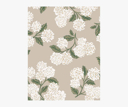Hydrangea Wallpaper Sample - Linen