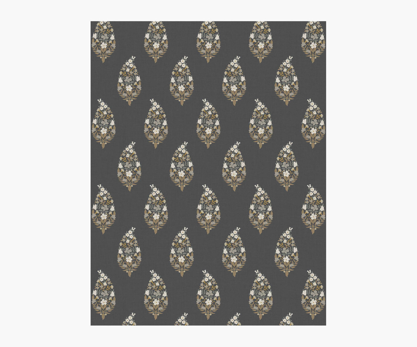 Paisley Wallpaper Sample - Black
