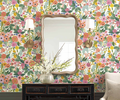 Garden Party Peel & Stick Wallpaper Sample - Rose Multi
