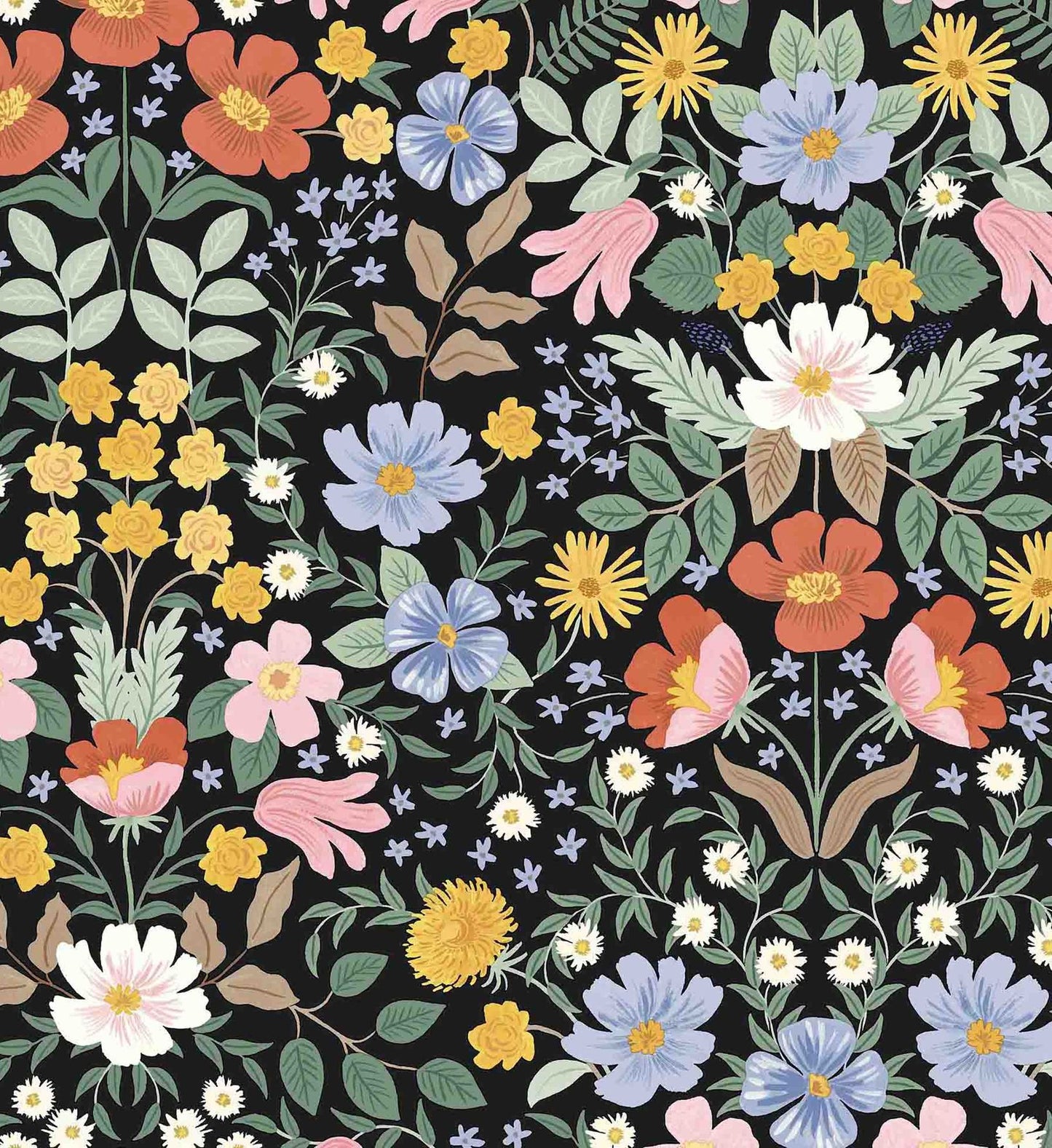 Bramble Garden Peel & Stick Wallpaper - Black