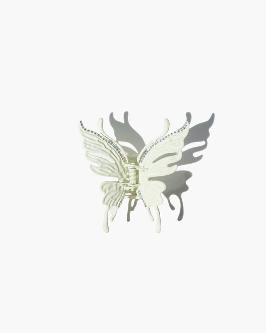 White Butterfly Hair Claw